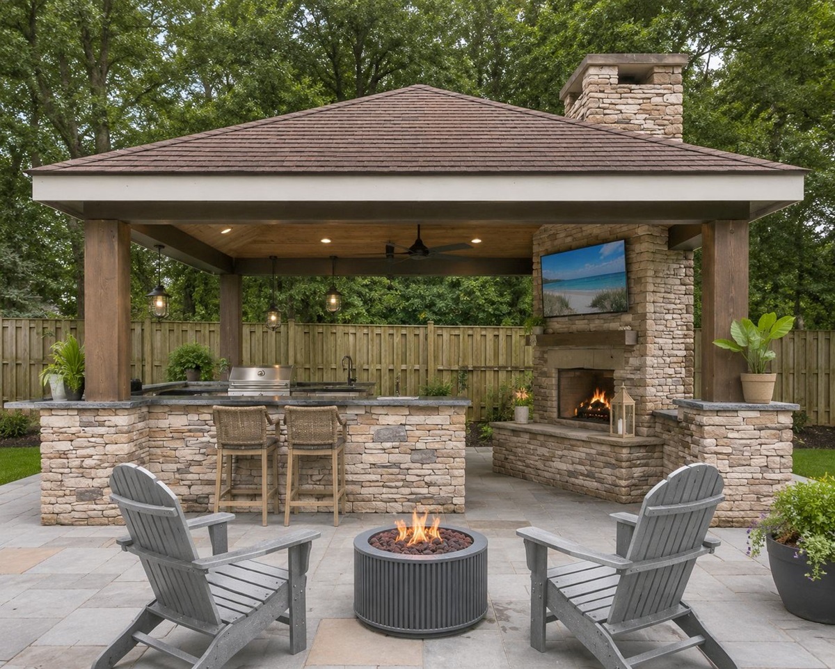 Coastal outdoor living deck