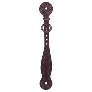 Weaver Spur Strap Outlaw Thin Straight Brown with Oiled Spots