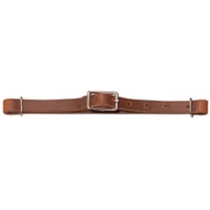 Weaver Curb Strap Leather Straight Brown