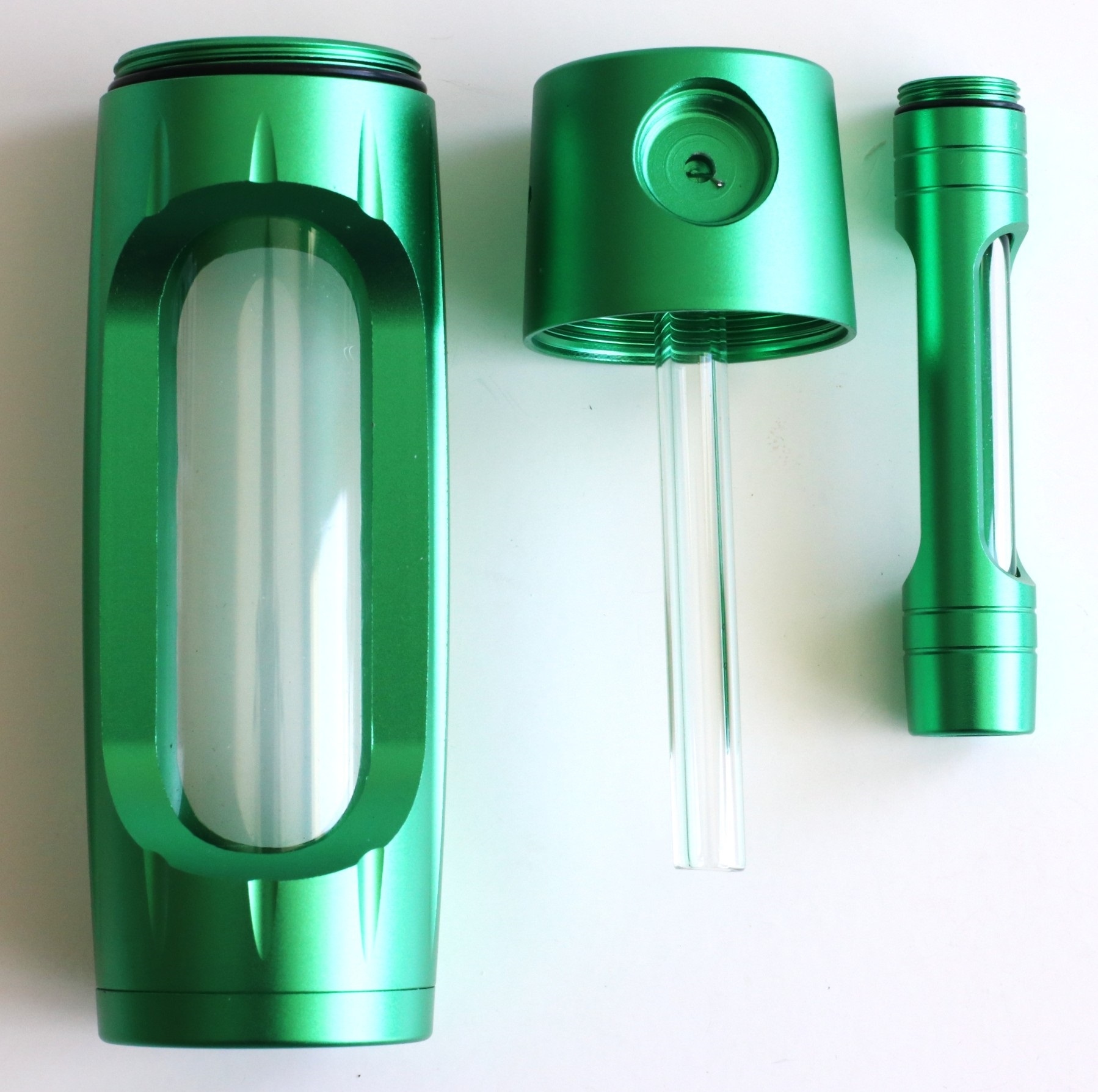 PRO420 Glass & Aluminum 6? Bubbler-Water Pipe-Easy to Clean-Perfect Small Bubbler