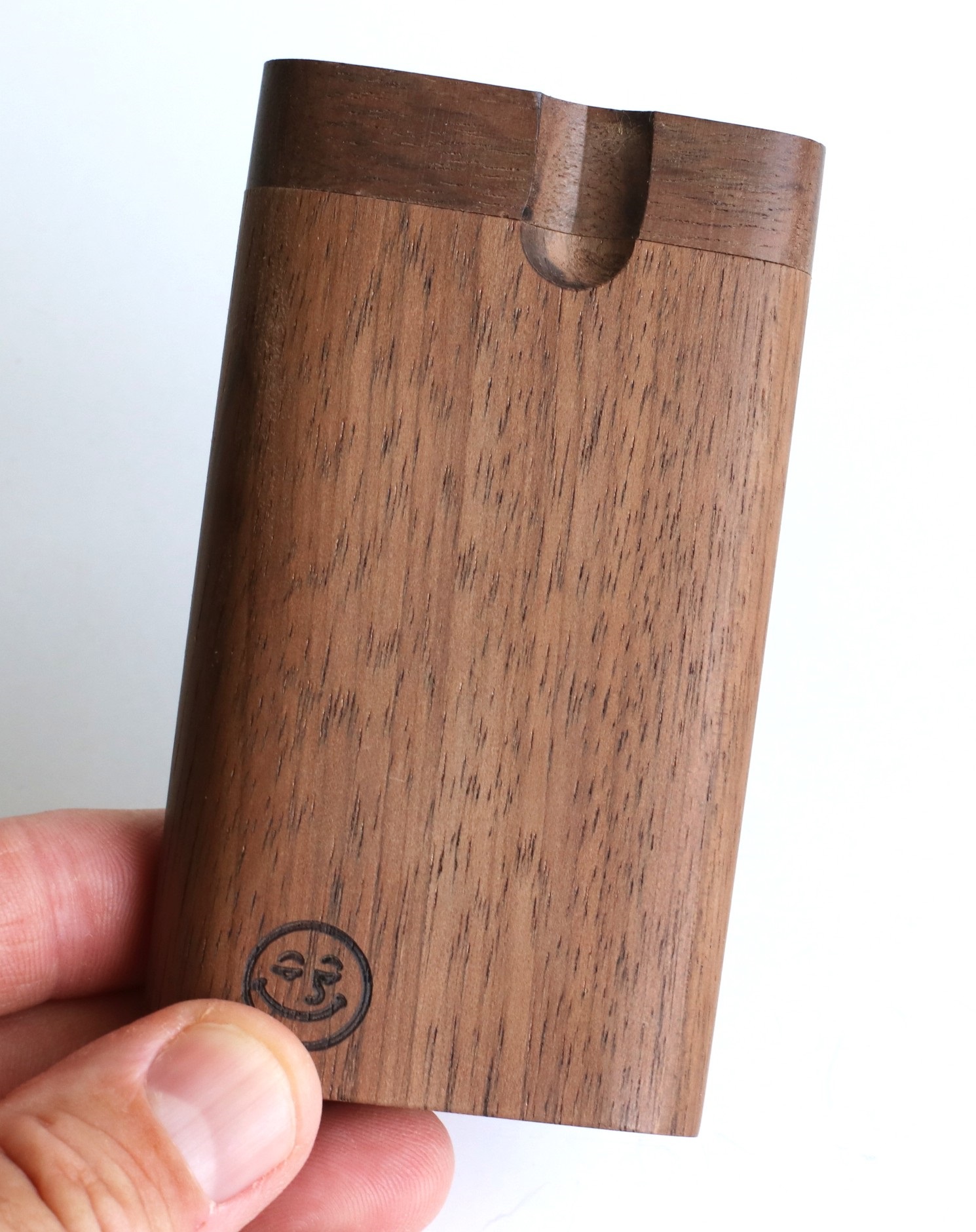 4" Walnut Double Hitter Dugout & Glass Pipe-American Crafted Dugout