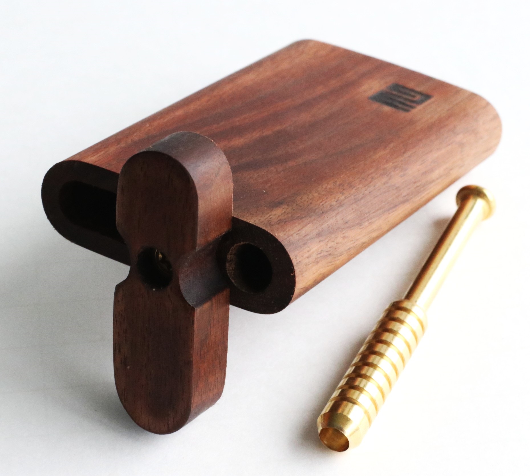 3G Walnut Dugouts with One Hitter Pipe- 3" & 4" Dugouts- American Crafted - 3G Walnut Dugout