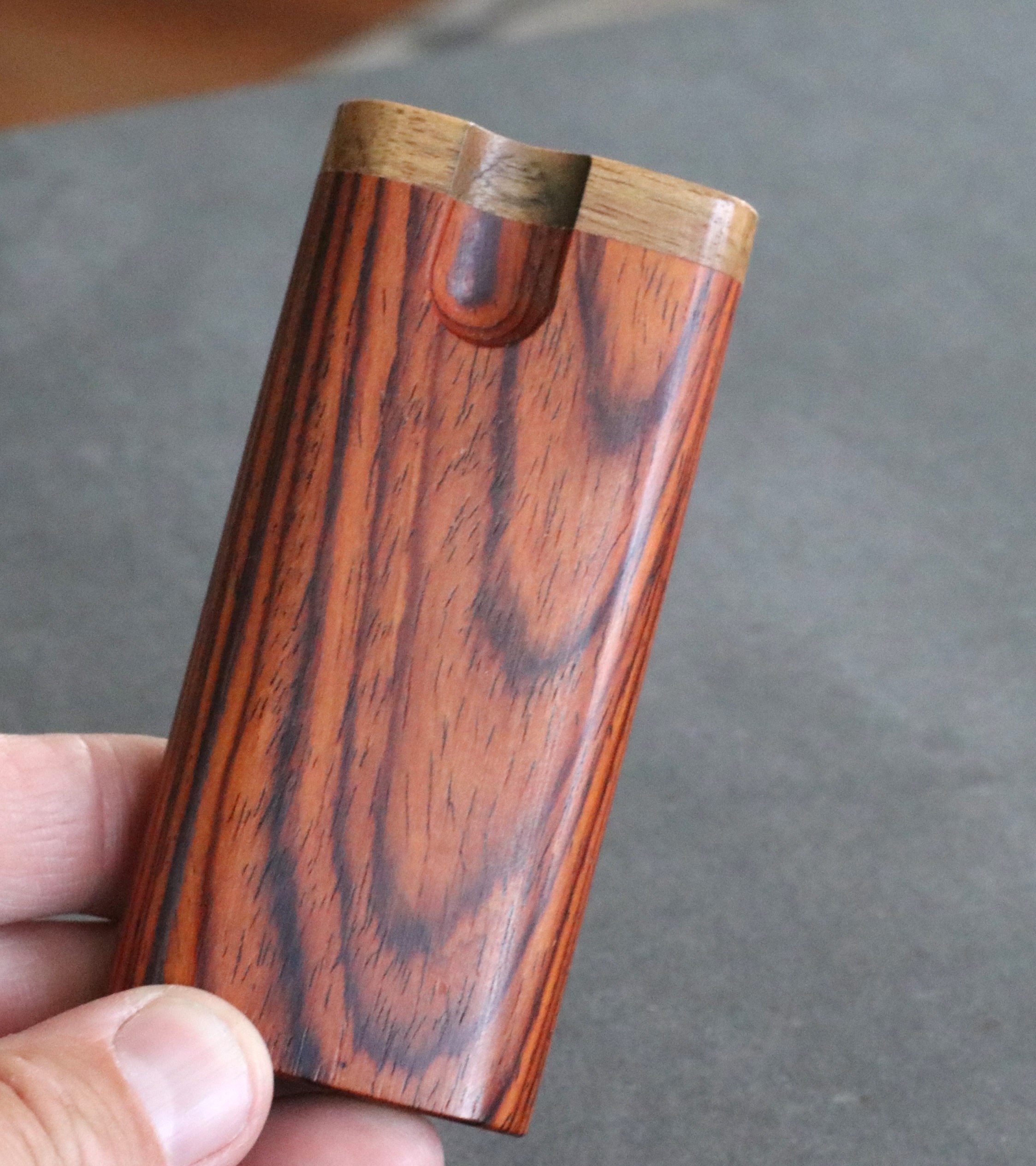 Cocobolo & Honduras Wood Dugouts- The Perfect Gift- the finest dugout and one hitter pipe ever! - Cocobolo Swivel Lid Dugout