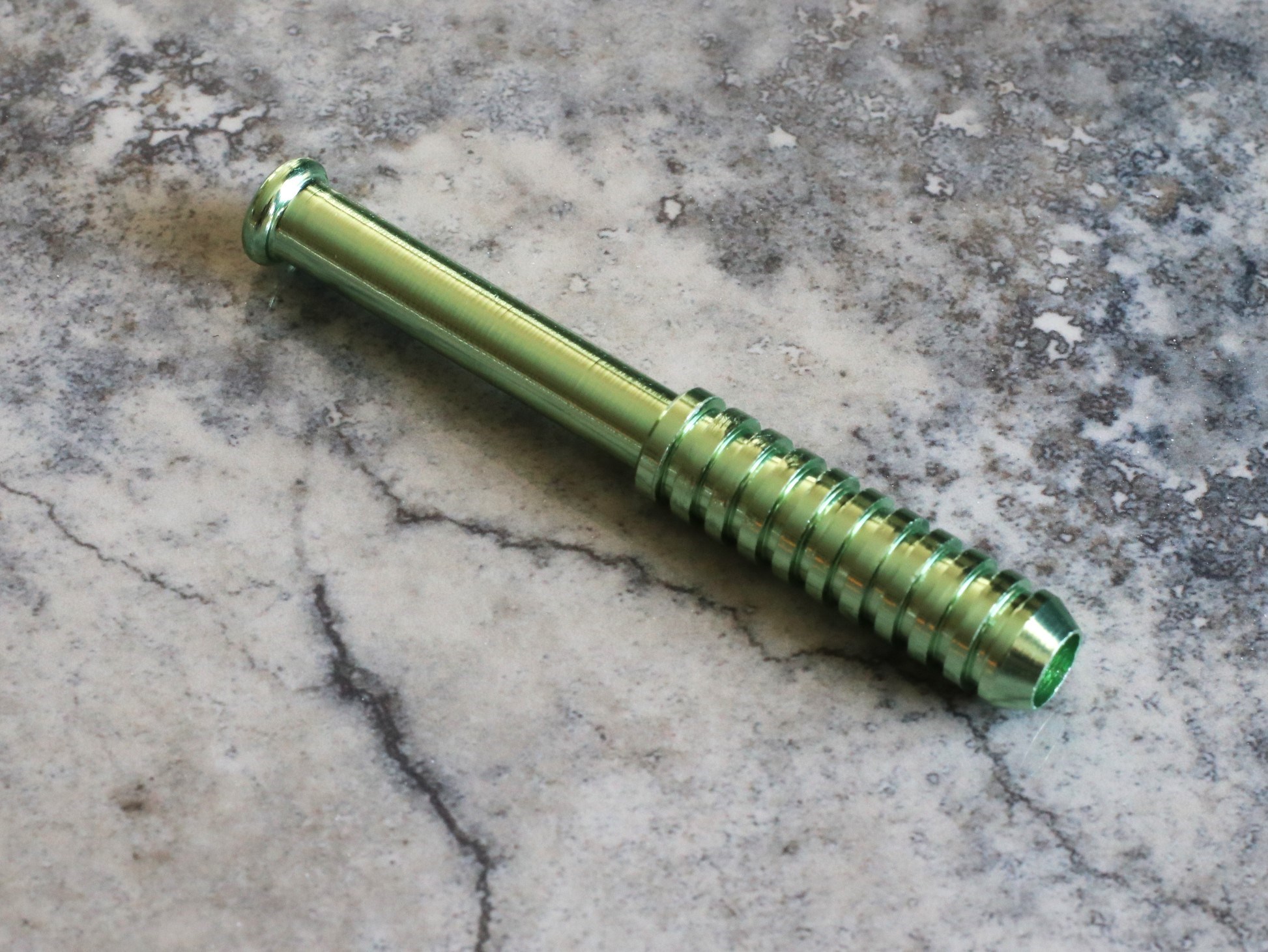 3" Color Ribbed One Hitter Pipes-Designed for 4" Dugouts-Multiple Colors - Ribbed Metal Pipe