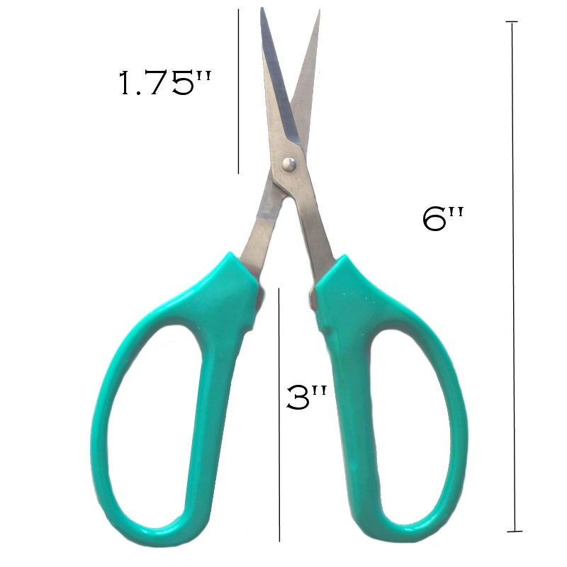 PRO 420 Classic Silver Scissors- 2 Pack- Harvest Scissors- Trim-Manicure-Professional Grade Scissors - Marijuana Trim Scissors