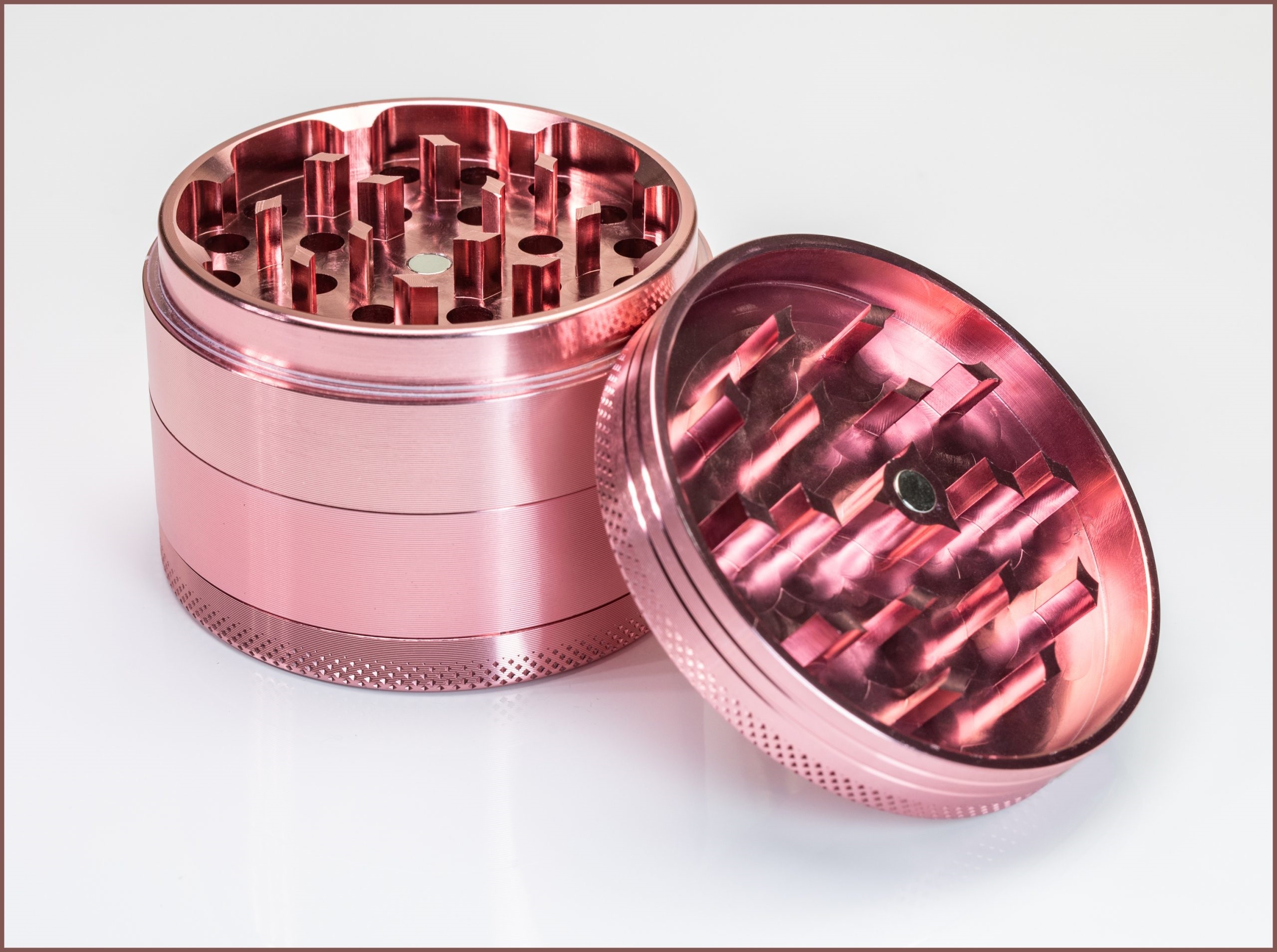 Pink Herb Grinder- 2.5" 4 Piece Professional Grade herb Grinder