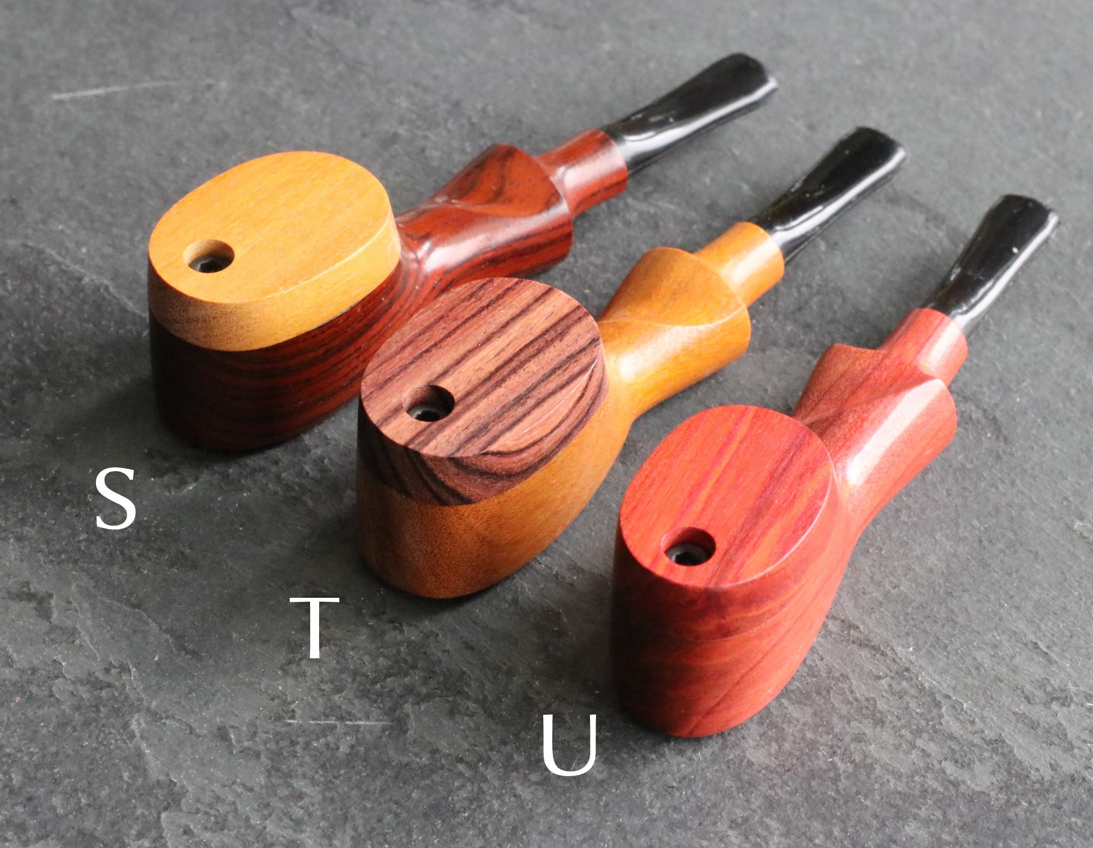 4" Exotic Wood Pipe-L34 ETCH BODY- Swivel Lid- Perfect Gift for Smokers - Exotic Wood Pipe