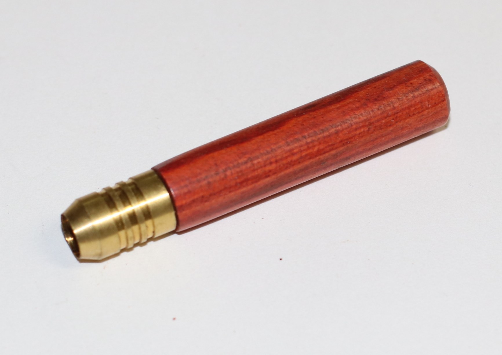 2" Exotic Wood One Hitter Pipes- Crafted Hardwood pipe with Brass Bowl