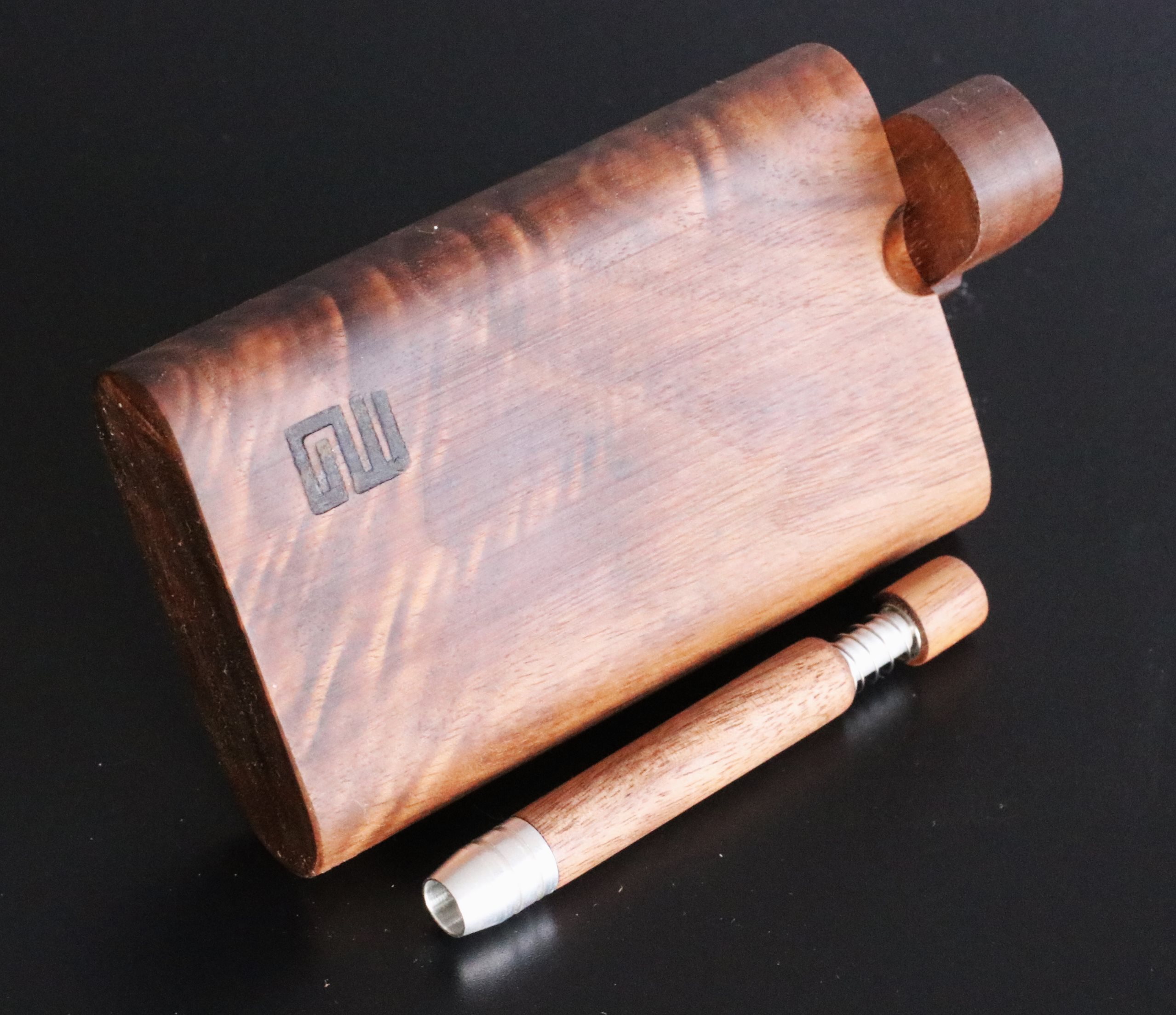 4" Black Walnut Dugout & Spring Loaded Walnut One Hitter-Perfect Match