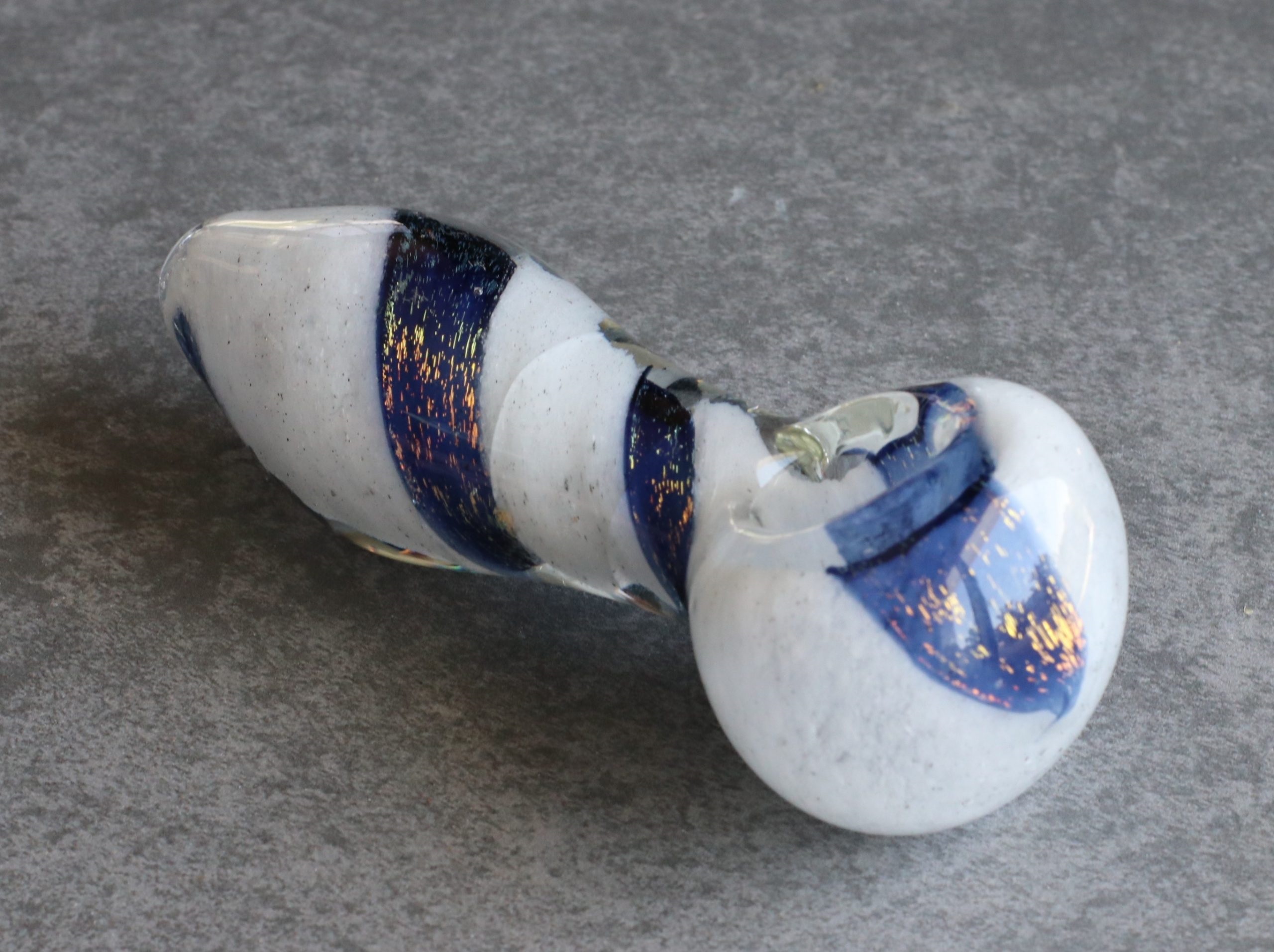 4" Glass Spoon Pipe- Spoon Bowl- Snow White- Quality handblown American Glass