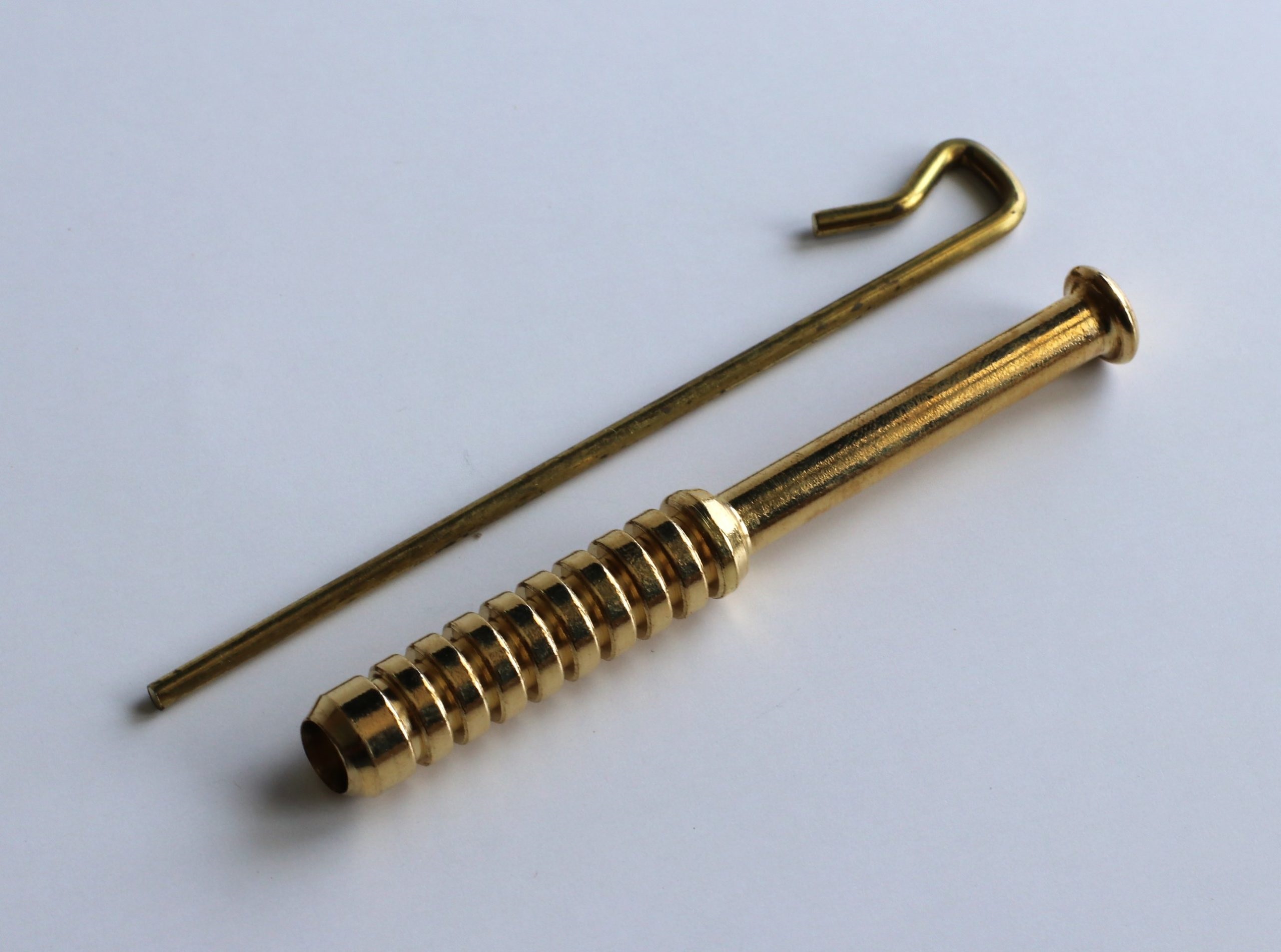 3.5" Brass Poker-Cleaning Tool for Dugouts & Pipes