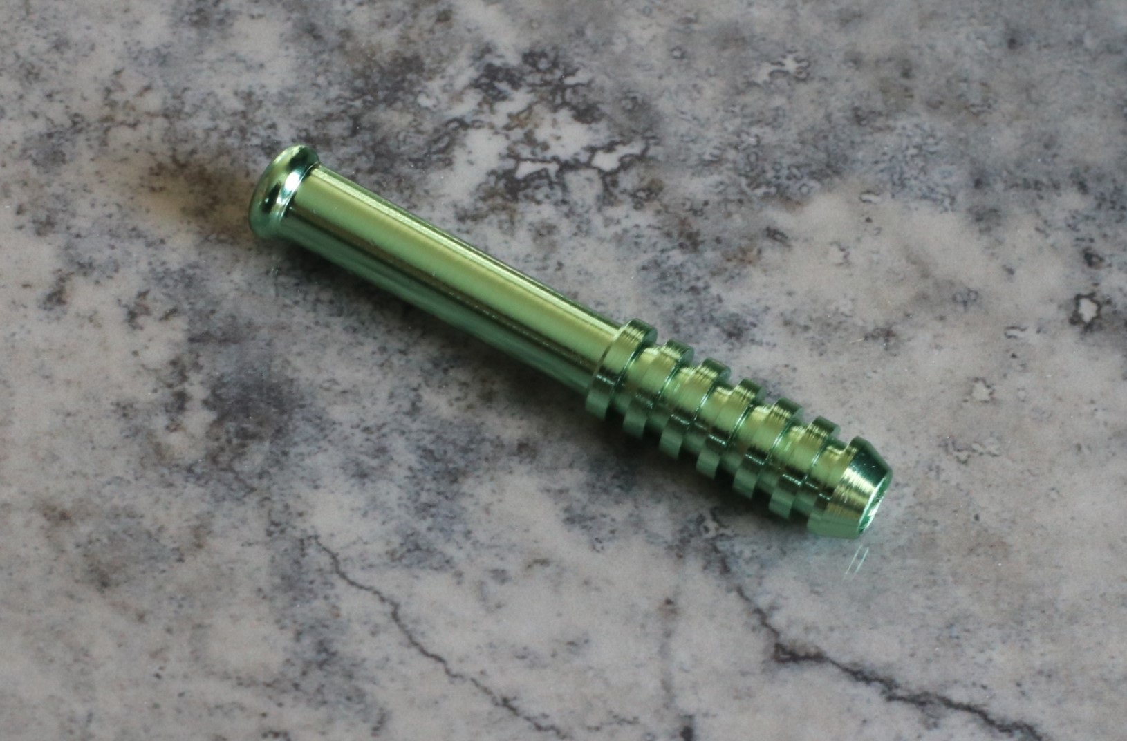 2" Color Ribbed Bats-Metal Smoking Pipe - Ribbed Metal Pipe