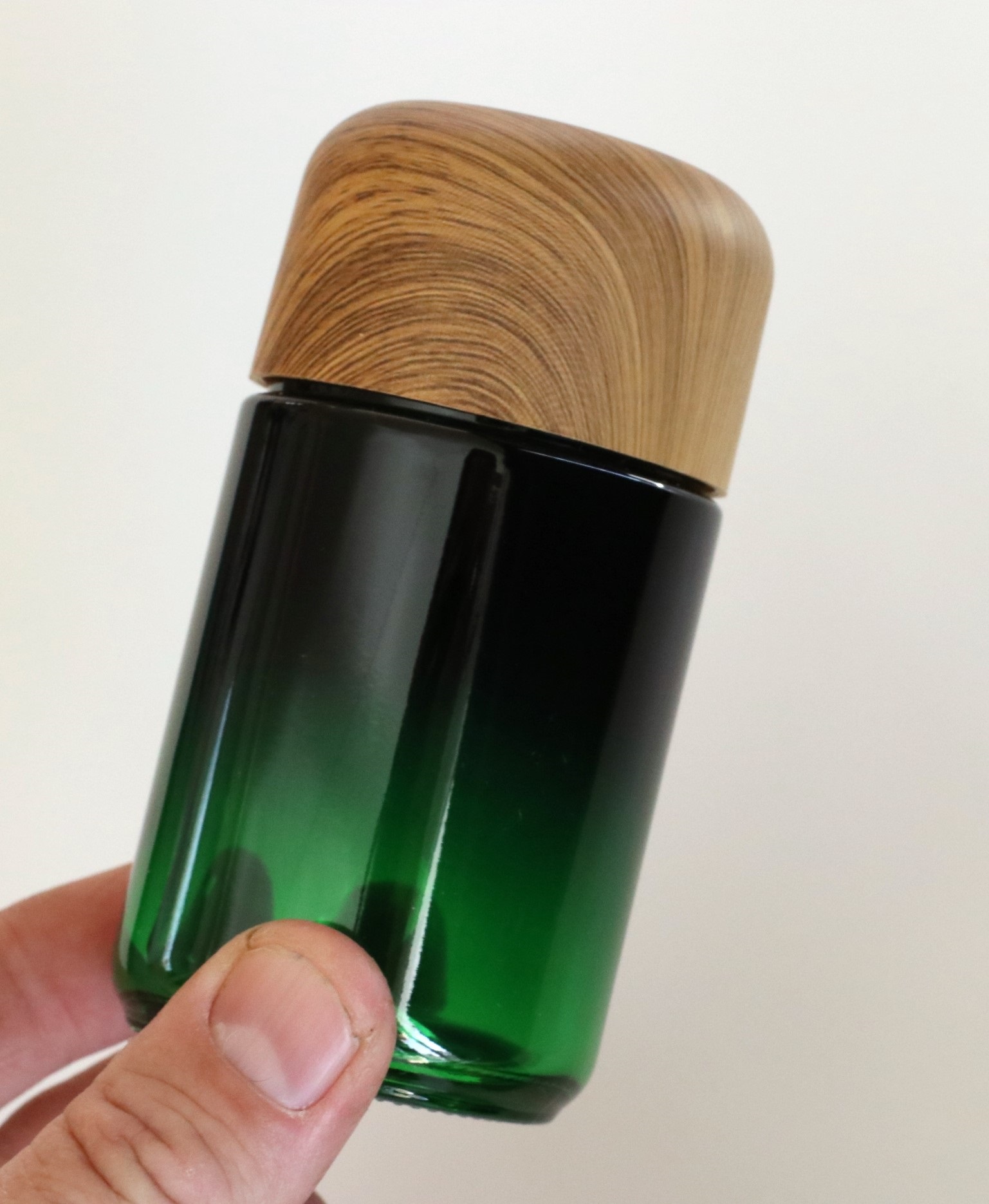 6 x Glass Stash Jars-Quality Green Tinted Glass with Smell/Child Proof Lids - Glass Stash Jar