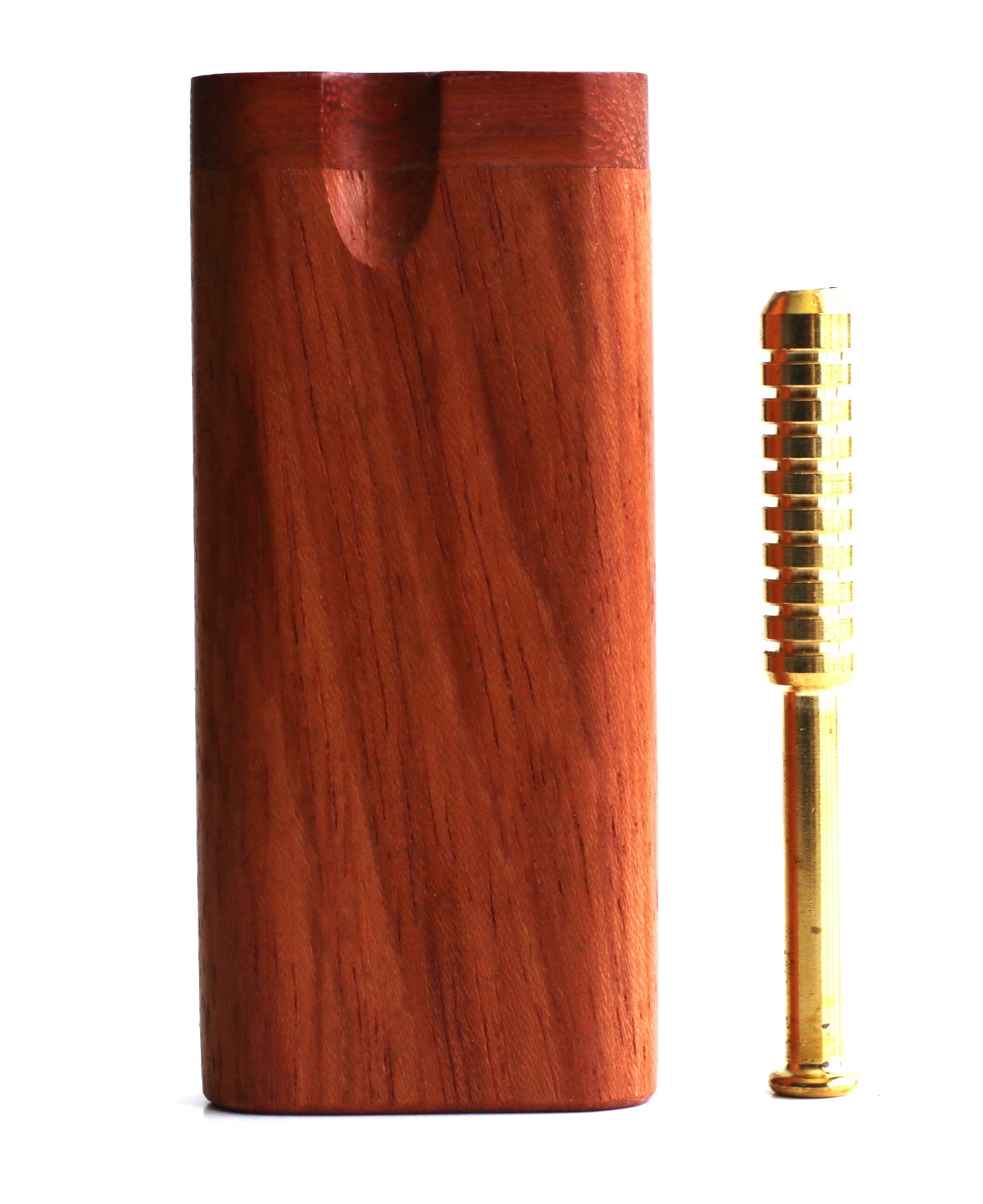 4" Jatoba Swivel Lid Dugout & One hitter pipe-American Handcrafted Stash Boxes