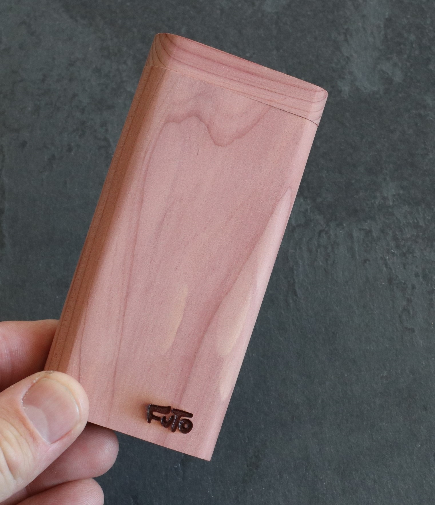 Cedar Wood Dugout- by Futo- Premium Stash Box with One Hitter & Stash Cleaner