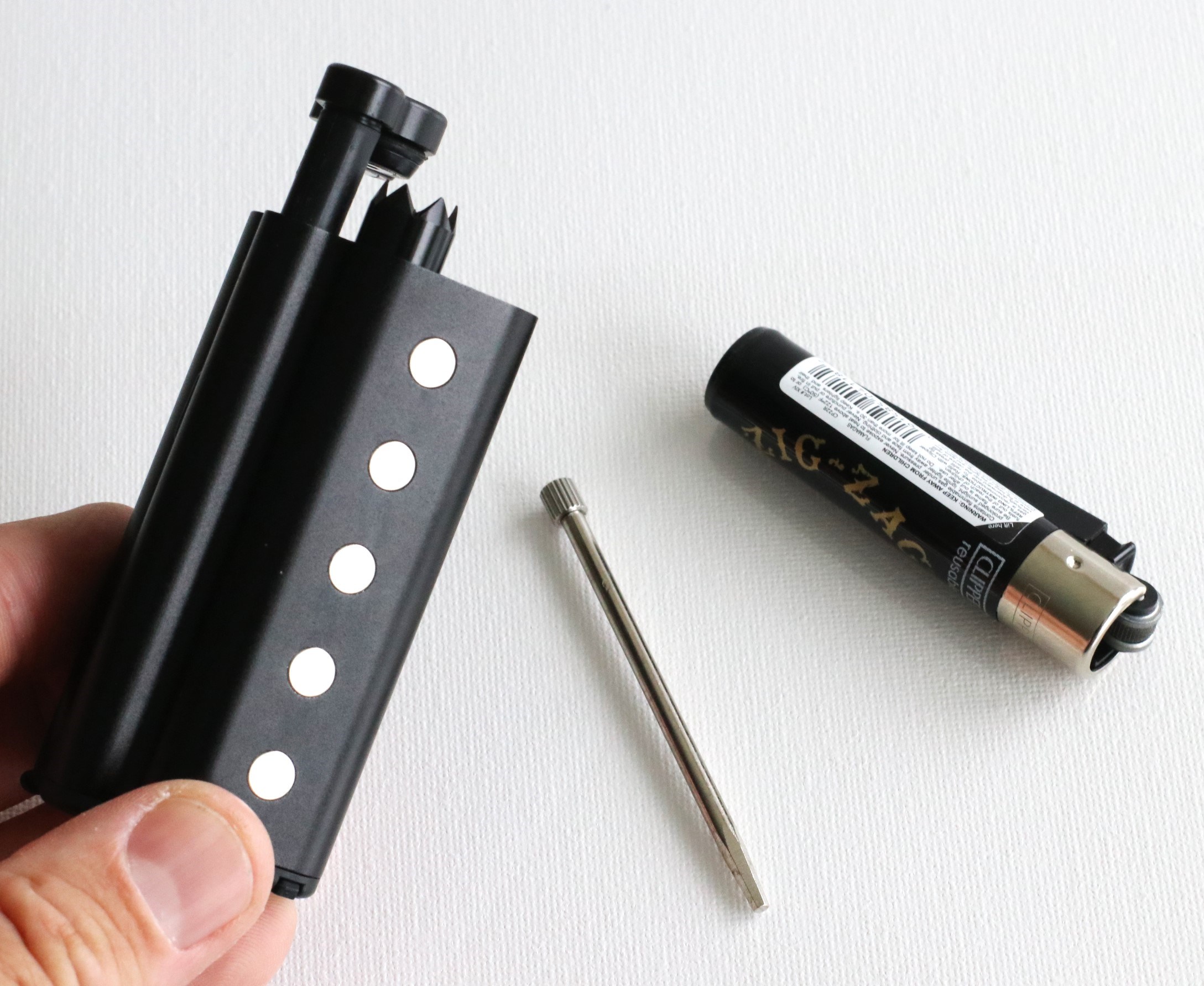 The Pearl- Aluminum Alloy Dugout Stash Box- Built to last a lifetime - Glass Spoon pipe by PRO 420
