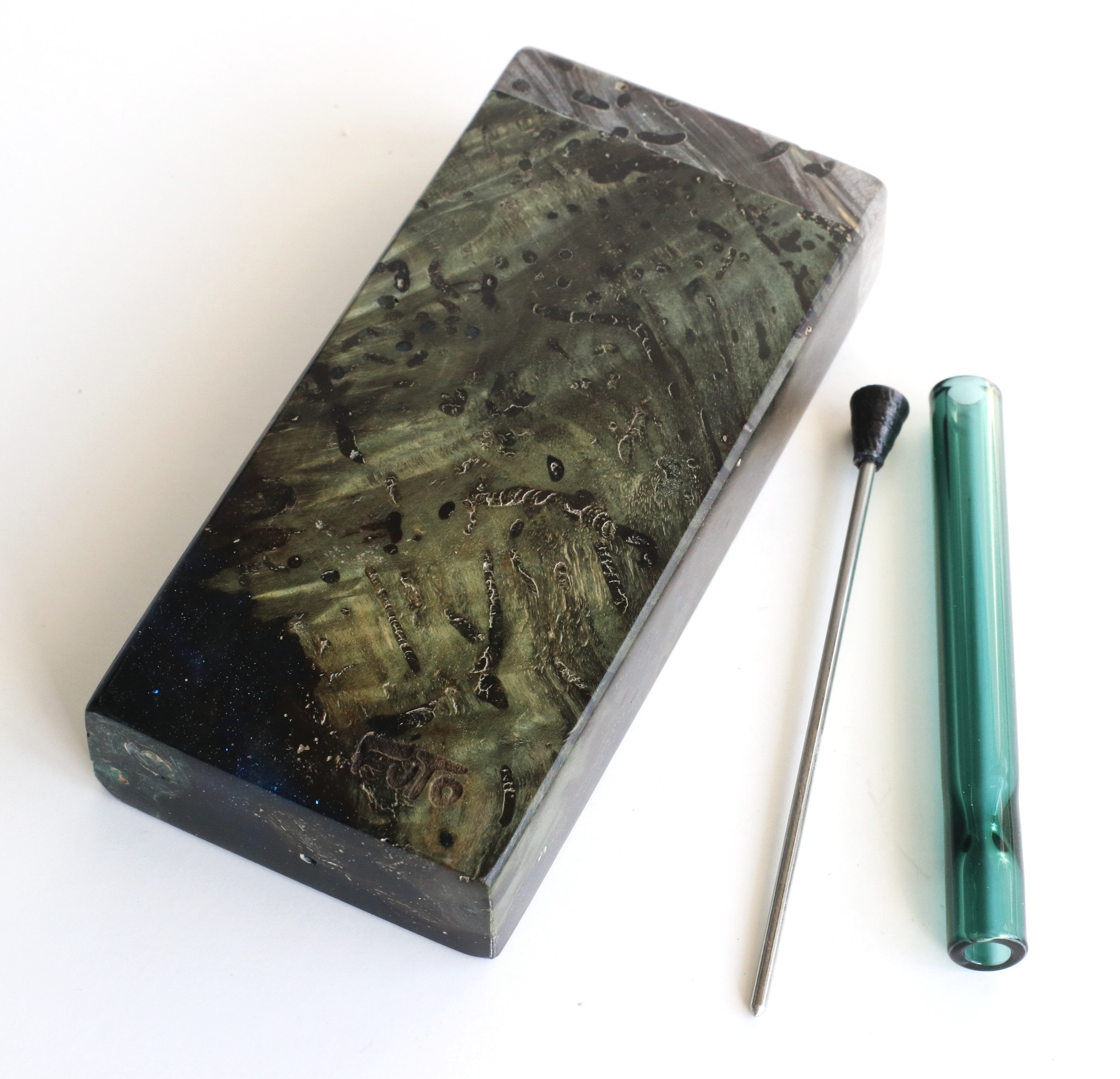 Galaxy Burl Futo Stash Box- Out of this World Wood Dugout- 4" Burled Wood- Best Quality