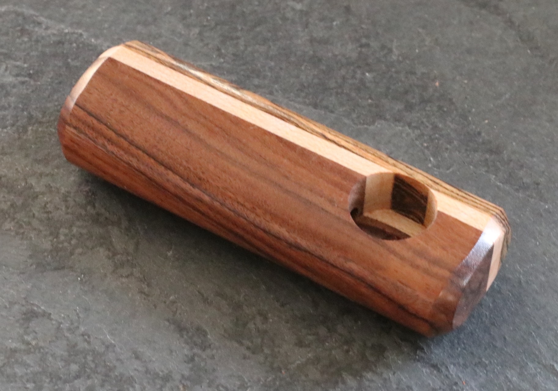 3" Exotic Wood Pipe-B18L-Handcrafted American Wood Pipe - Handcrafted Smoking Pipe