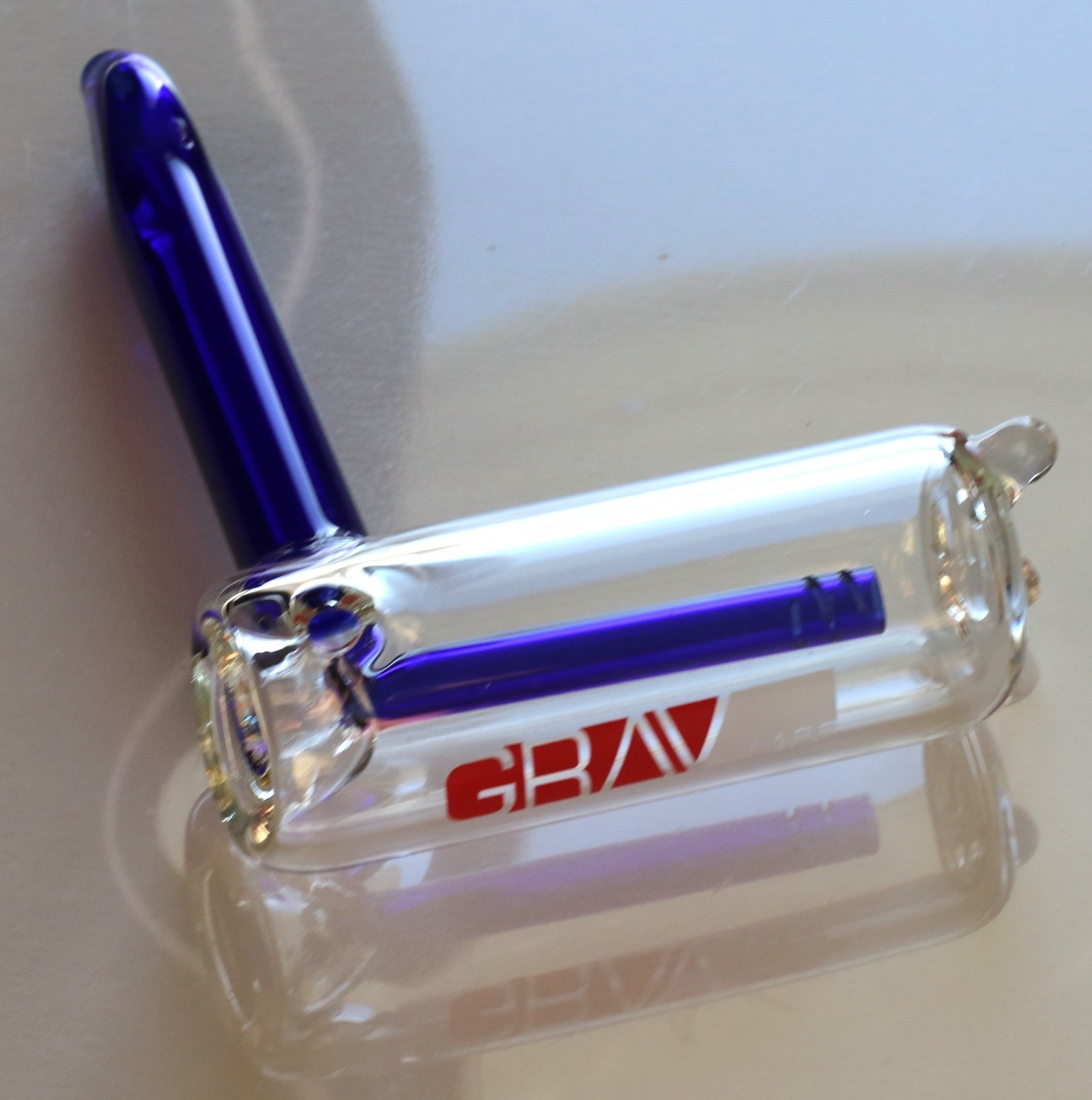 6" GRAV Glass Bubbler-Quality Glass Water Pipe-Multiple Colors Available - GRAV Glass Bubbler