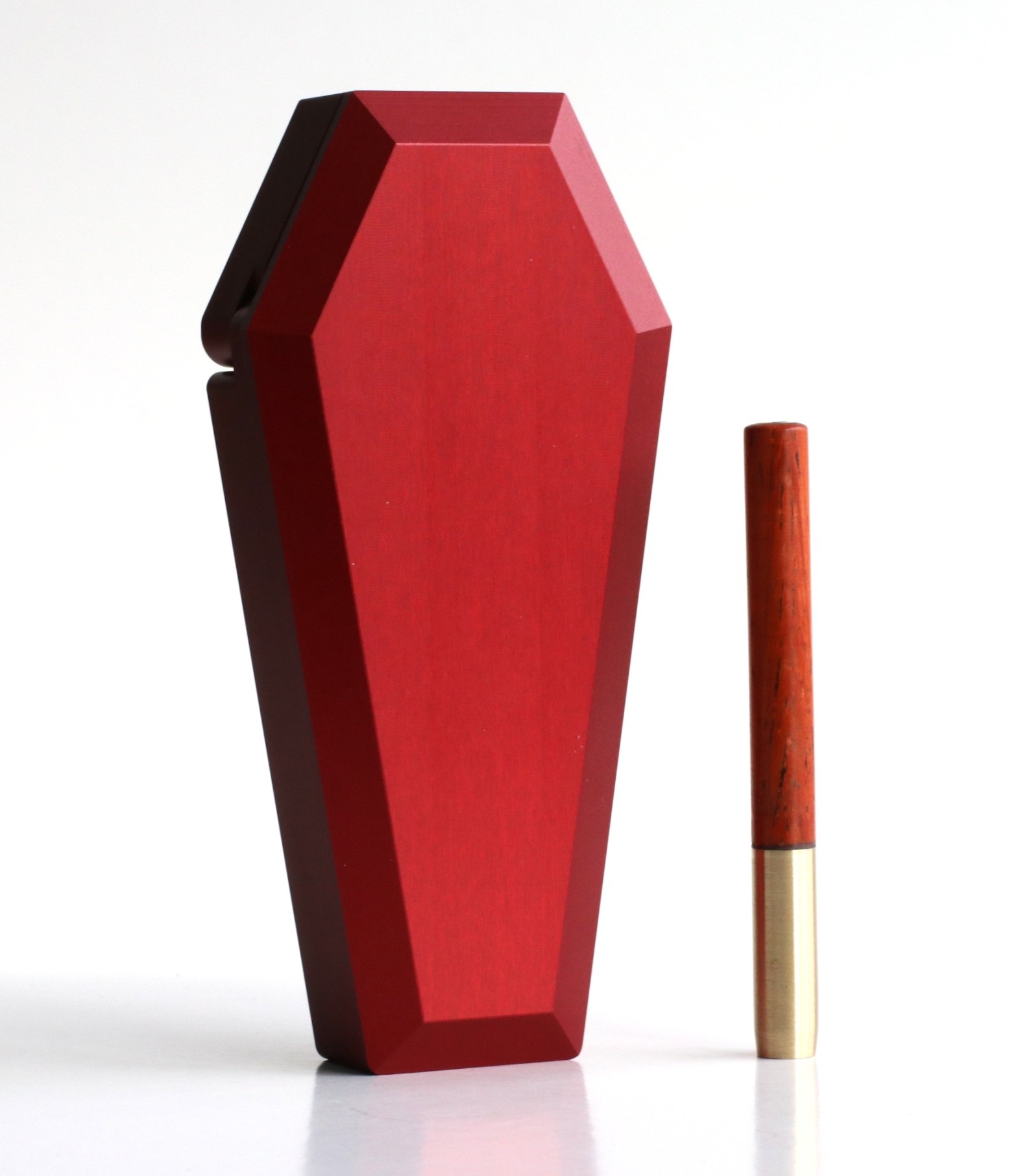 Casket Stash Metal Dugouts-4.5" Heavy Duty Stash Box w/ 2 Special One Hitter Pipes-21st Century Dugouts