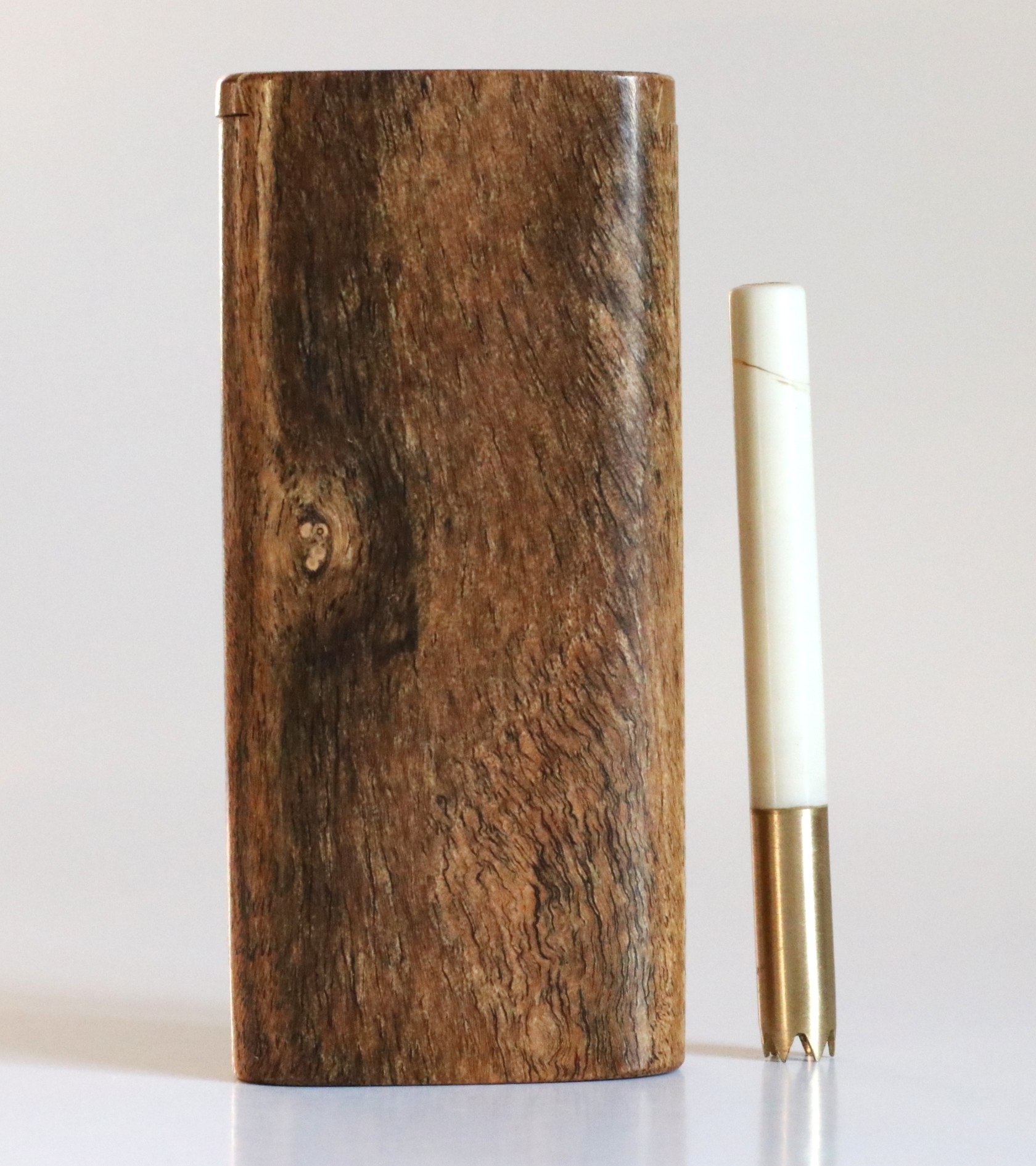 Bocote Wood Dugout & Brass one hitter pipe