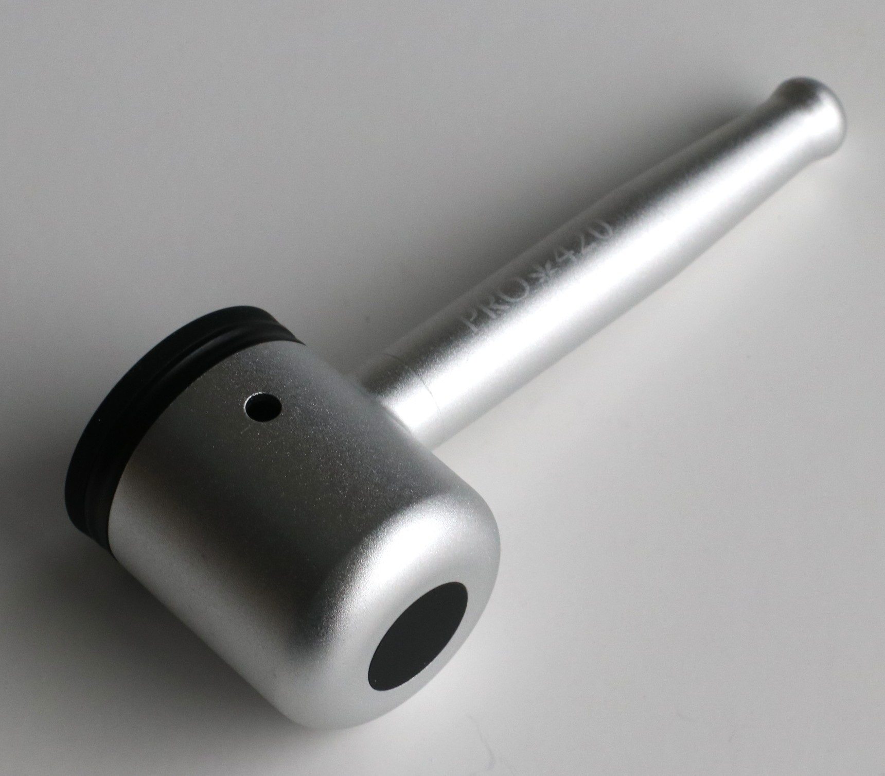 PRO 420 Aluminum Alloy Pipe-Lifetime Use-Large Bowl-4.5" Length-Silver Heavy Duty Smoking Pipe - PRO 420 Aluminum Alloy Pipe