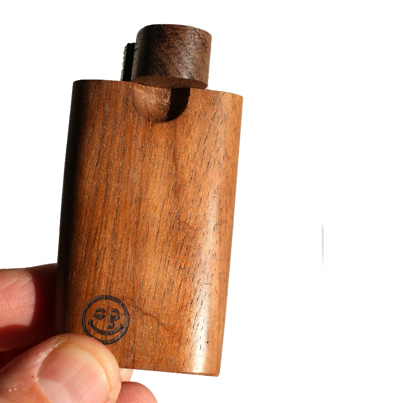 3" Micro Hitter Stash Boxes-Small Dugout & One Hitter Pipes - Handcrafted Wood Dugout