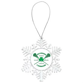 HH102 Customizable Logo Snowflake Lacrosse Ornament