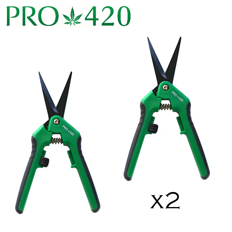 PRO 420 Spring Loaded Scissors- 2 Pack of Professional Trimming Scissors