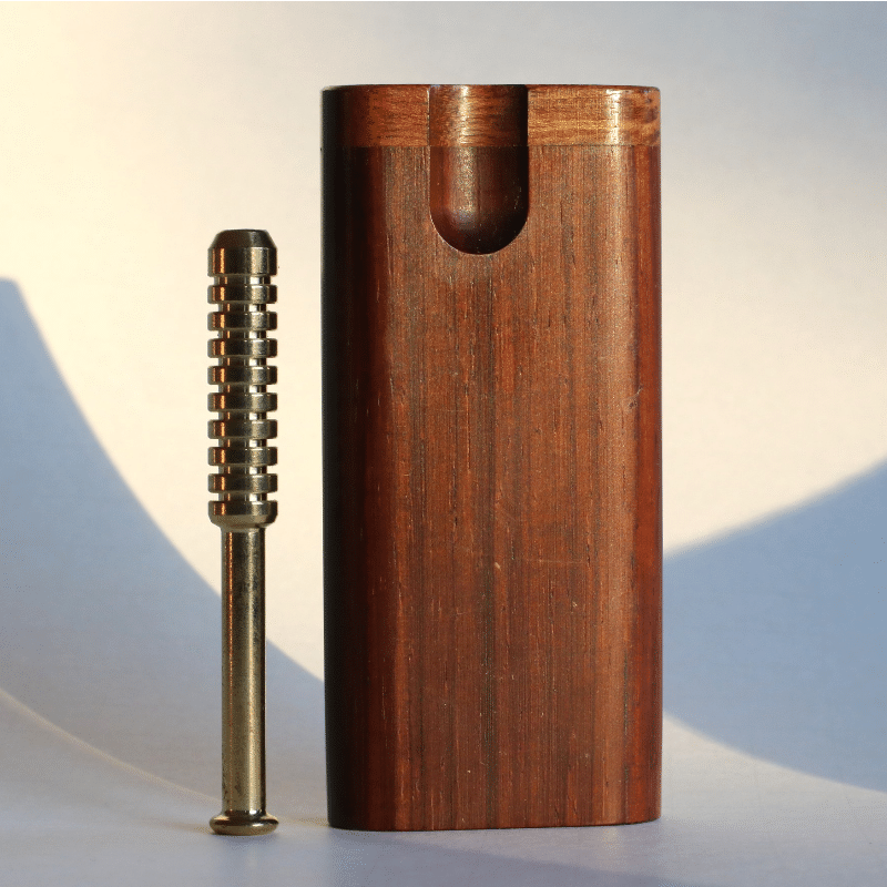Cocobolo Wood Dugout & One Hitter Pipe-One of a Kind Stash Box-American Crafted