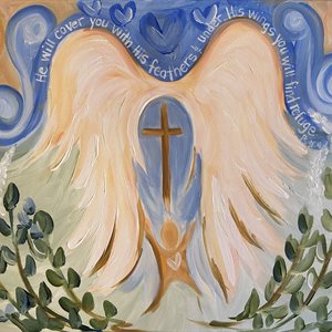 Psalm 91:4 (pastel wings) 