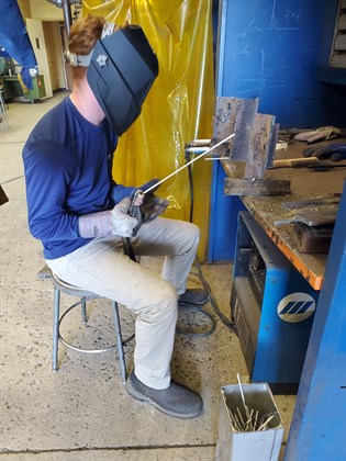 Zachary Lassiter, from Ahoskie, is one of the ‘weld to work’ students in training. 